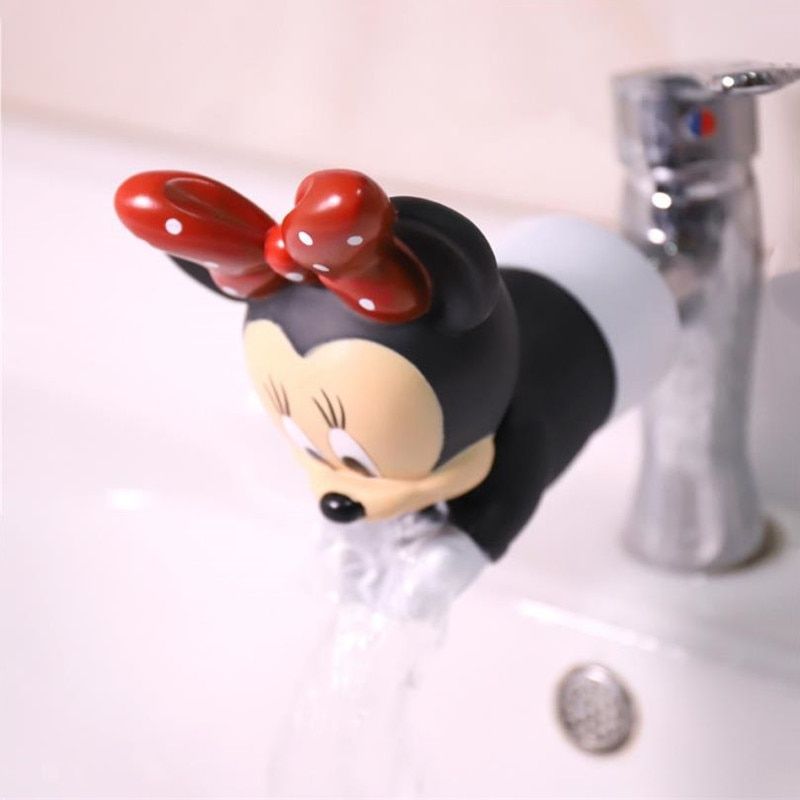 Disney Minnie Mickey Stitch water tap Faucet Extender Saving silicone Faucet Extension Tool Help kid Washing hand  figure