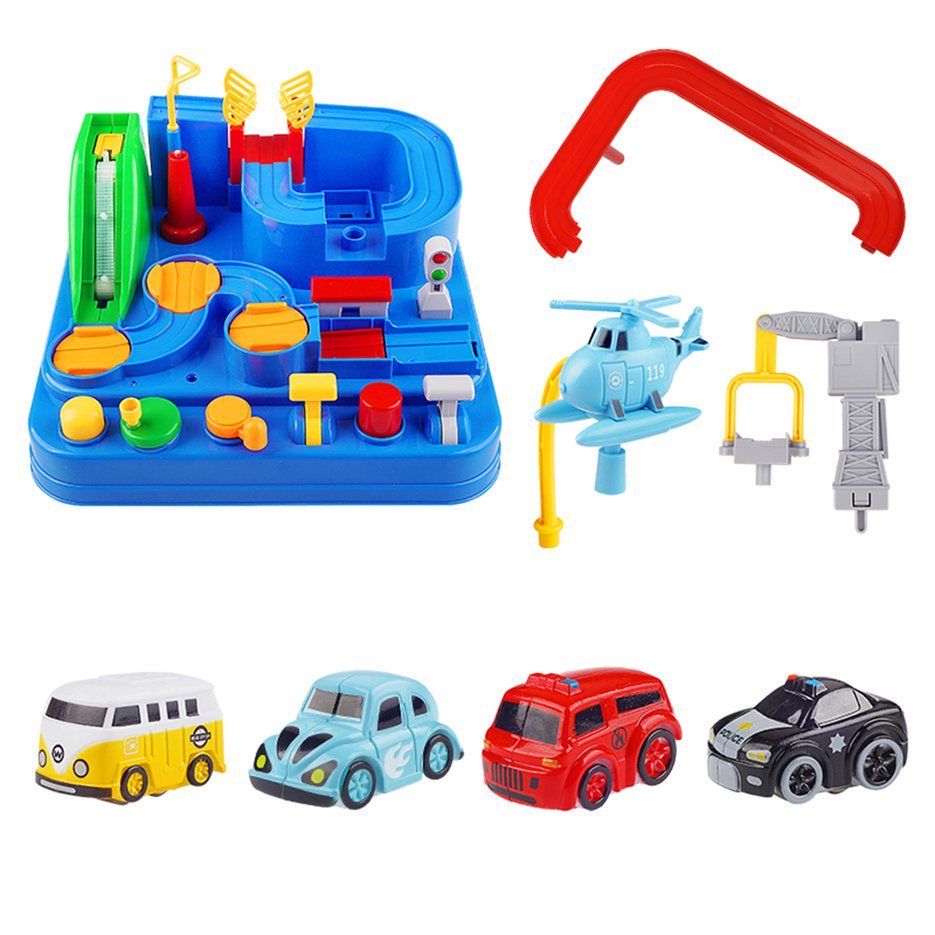 Kids Educational Car Toys Track Adventure Brain Table Games Rail Cars