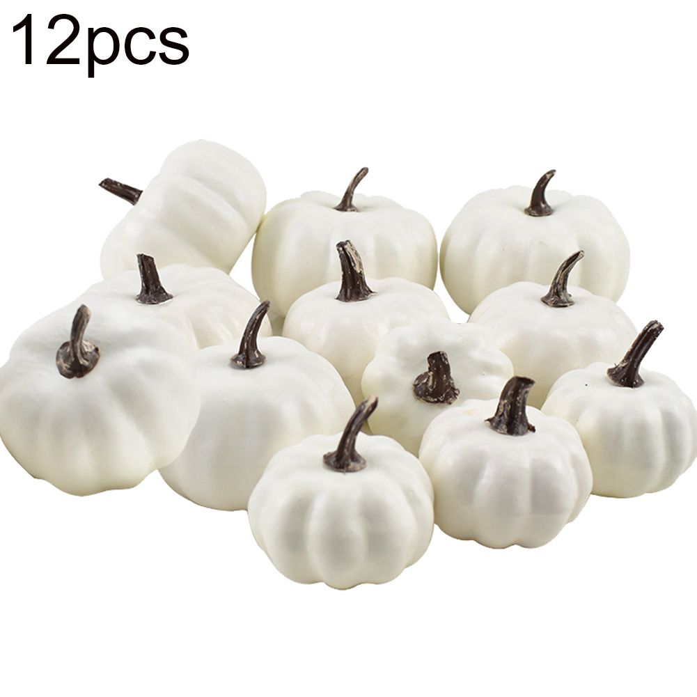 12Pcs Halloween DIY Artificial Pumpkin Painting Props Ornament Party Decoration