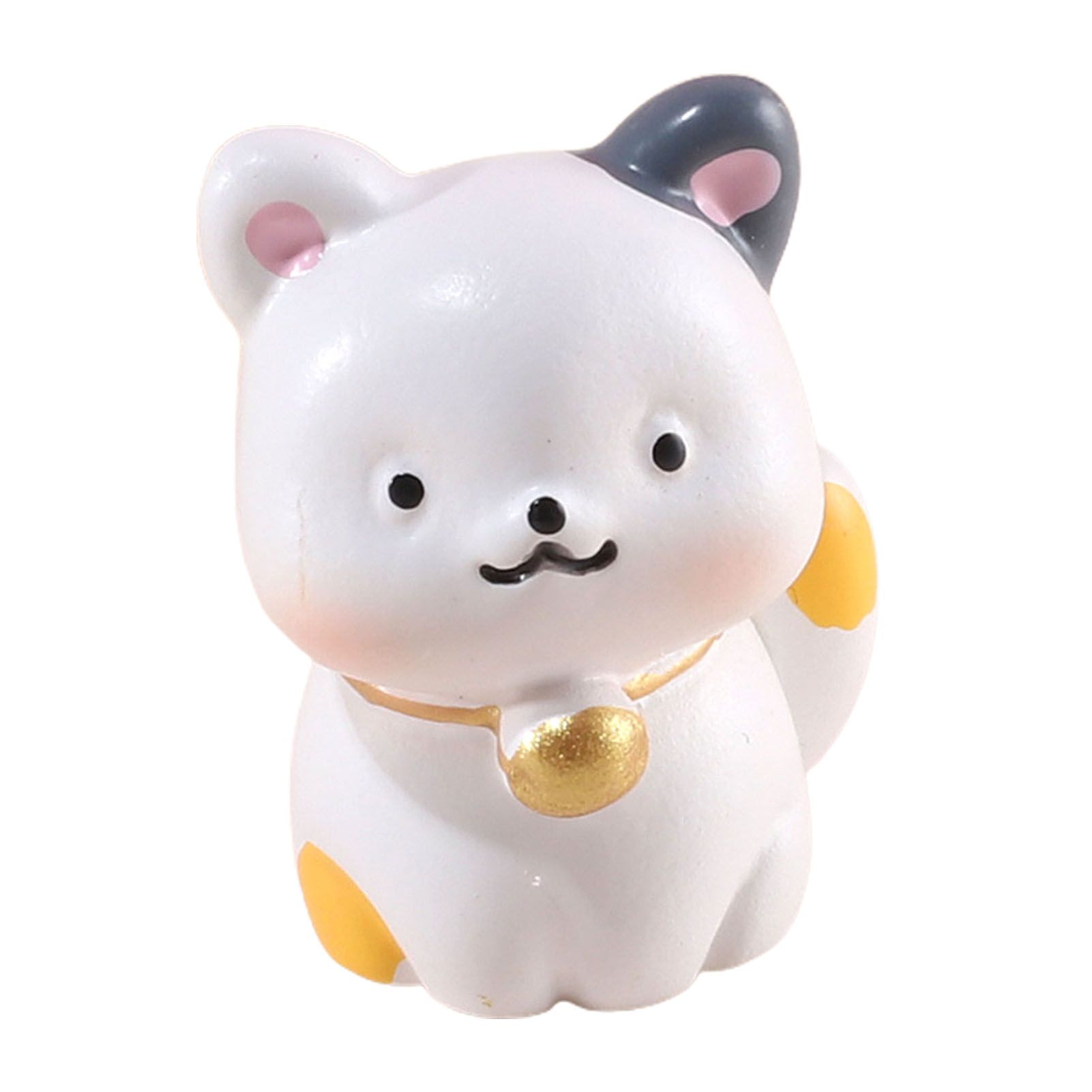 Miniature Animal Figure High Simulation Lovely Wear-resistant Dollhouse Cartoon Resin Squirrel Cat for Gift