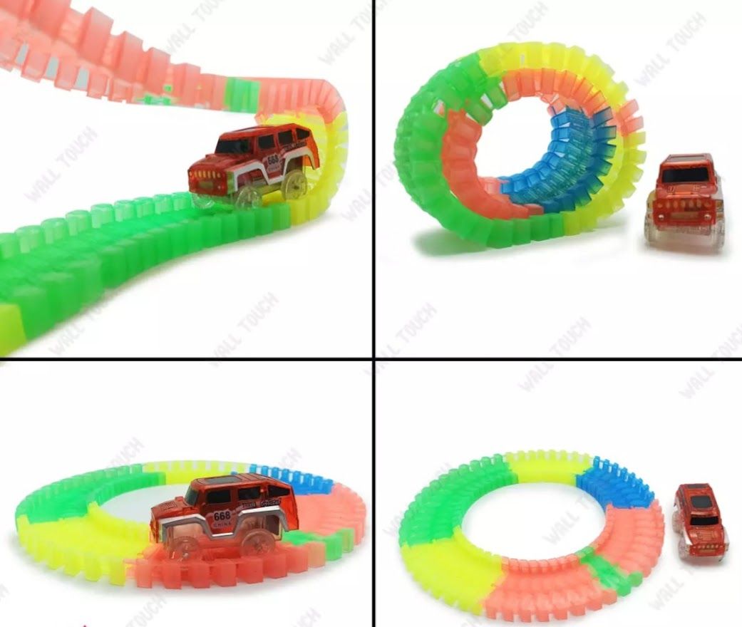 Variety Tracks Glow In The Dark Racing Track Battery Operated Toy Car