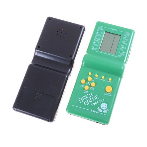 Kids Electronic Tetris Brick Game Handheld Game Machine LCD Educational Toys -Random Color