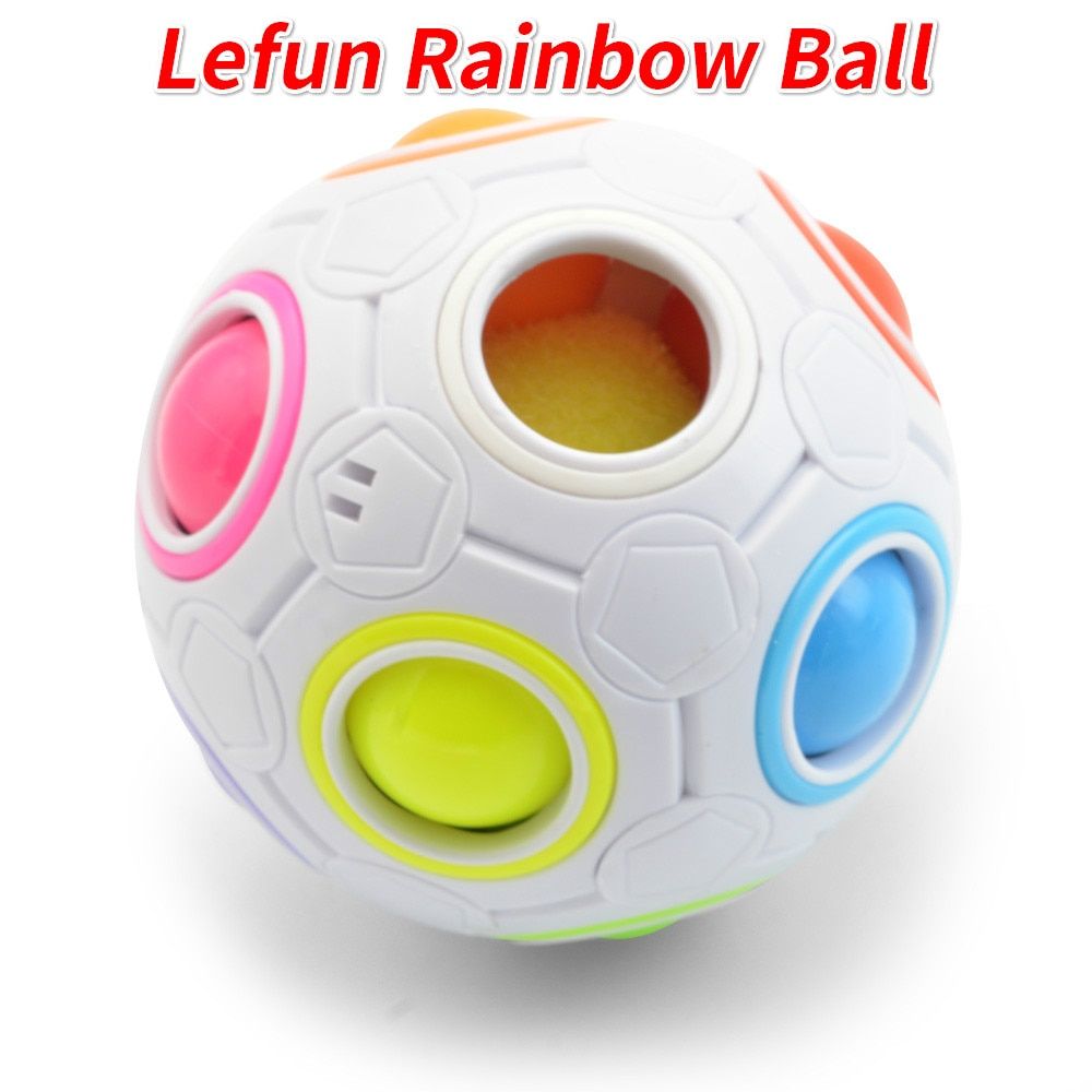 YUXIN Rainbow Ball Magic Lefun Speed Puzzles Ball Football Educational Learning Adult Kids Toys
