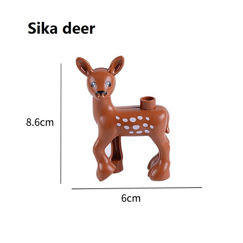 Big Bricks Compatible Duplos Blocks Animal Series Model Figures Building Block Dinosaur Elephant Kids Educational Toys