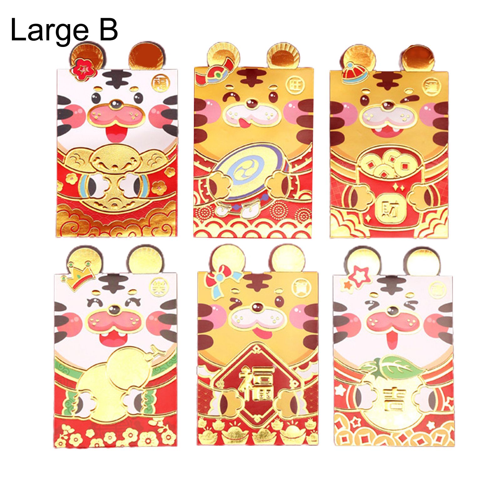 Money Envelope Lightweight Cartoon Tiger Pattern Lucky Money Envelope
