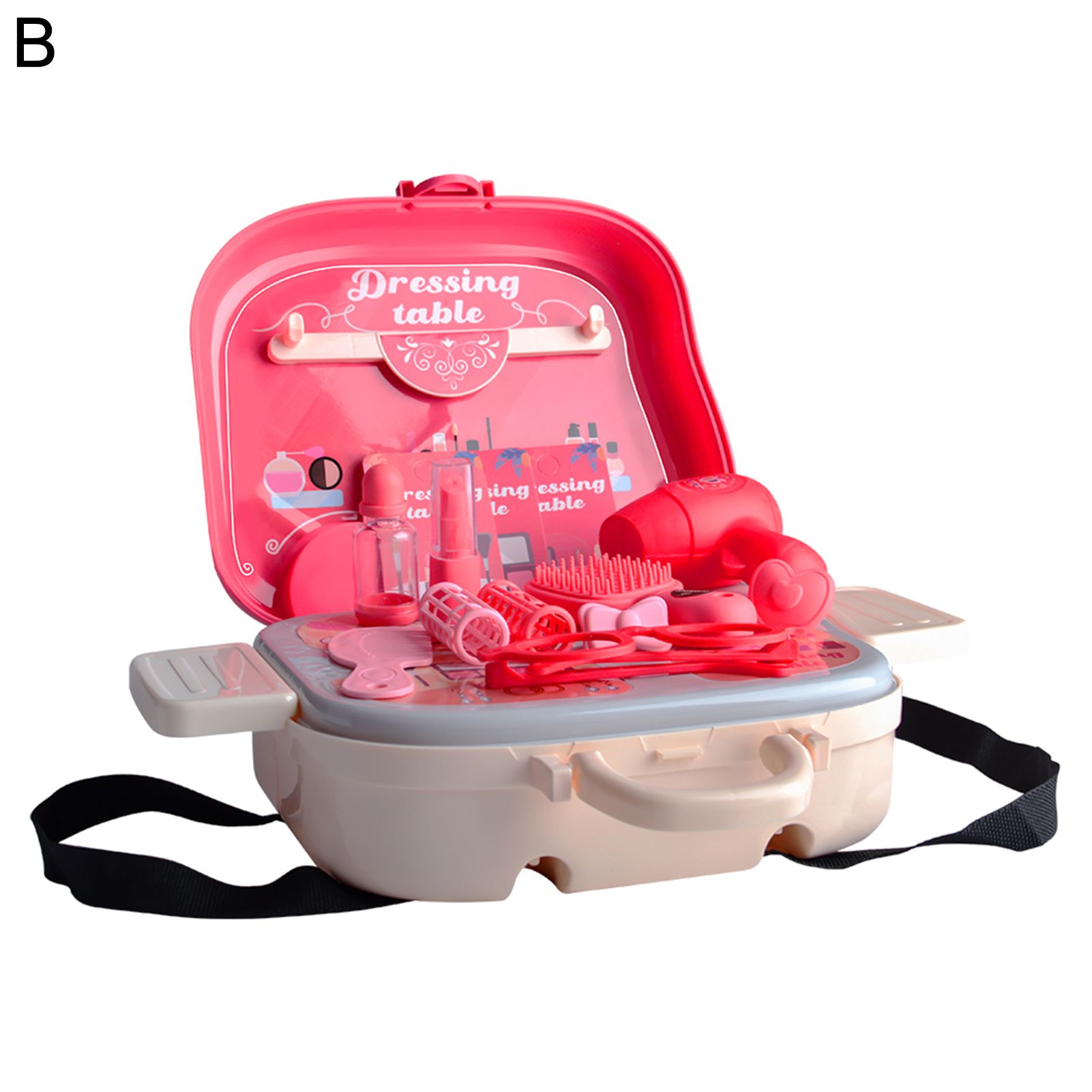 Dressing Suitcase Smooth Surface Cognitive Ability Cultivation Eco-friendly Kids Pretend Play Makeup Set for Children