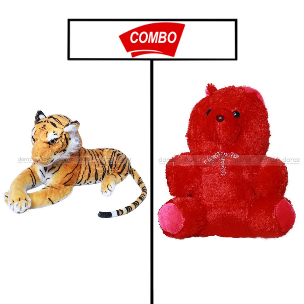 One Pcs Tiger Panda and One Pcs Bear Panda Combo