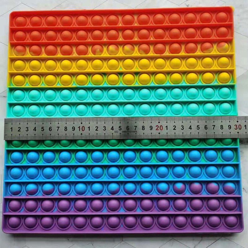 30/40cm Fidget Toy Cartoon Shape Pressure Relief Toy Children Silicone Push Bubble Fidget Toy Children Fun Decompression Toy