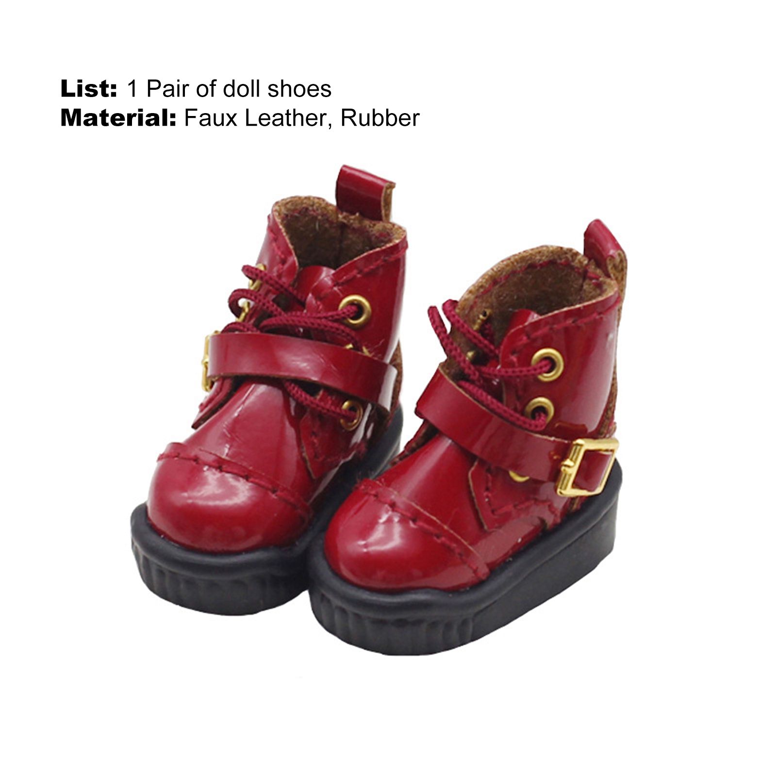 Greenhome 1 Pair Doll Boots Anti-deformed Novelty Rubber Cute Appearance Doll Short Boots for Display