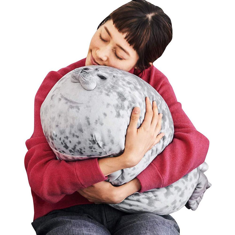 Yfashion 40CM Cute hrow Pillow oy Soft Plush Seal Shape Decoration for Aquarium Height:40cm0.45kg (33 * 15 * 10)