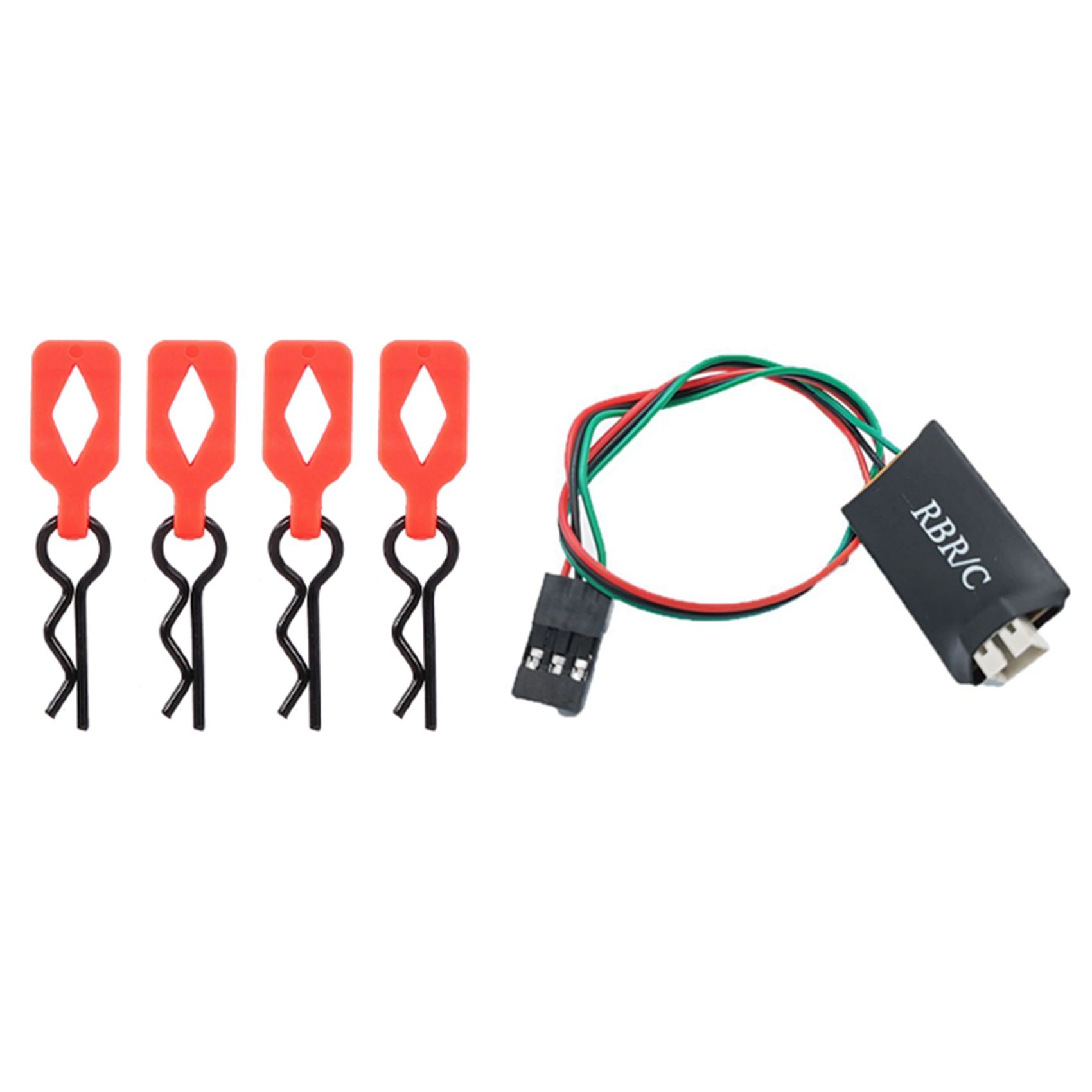 1x Winch Control Cable Winch 4CH Control Line for WPL B14 B24 & 4 Pcs Bodywork Clips Pin for Traxxas Hsp Redcat Rc4Wd
