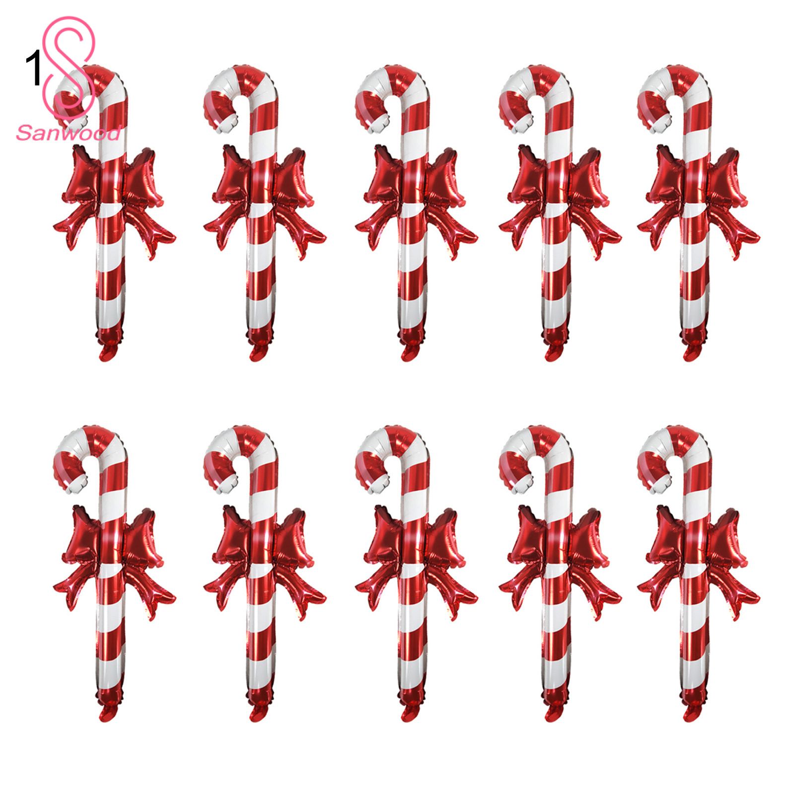 Balloon Cane Eye-catching Double-sided Christmas Inflatable Stick