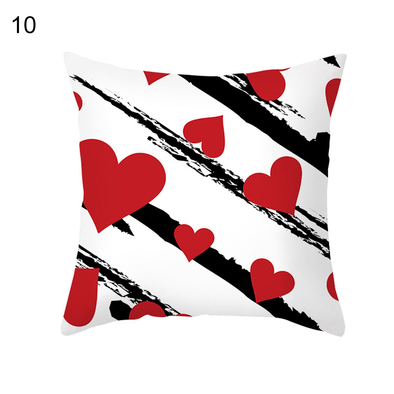 Cushion Case Breathable Decorative Heart Shape Pattern Sofa Throw Cushion Cover