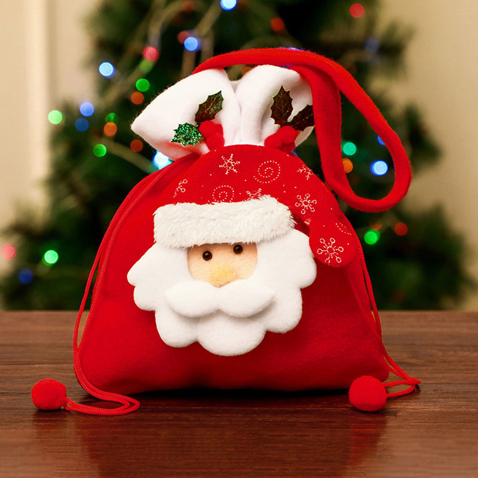 Gifts Pouch Eye-catching Add Xmas Atmospheres 3D Gifts Pouch