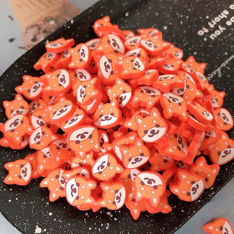 Boxi Additives For Slime  Polymer Clay Orange Cute Bear Supplies Sprinkle DIY Kit Slice Topping For Fluffy Clear Cloud Slime