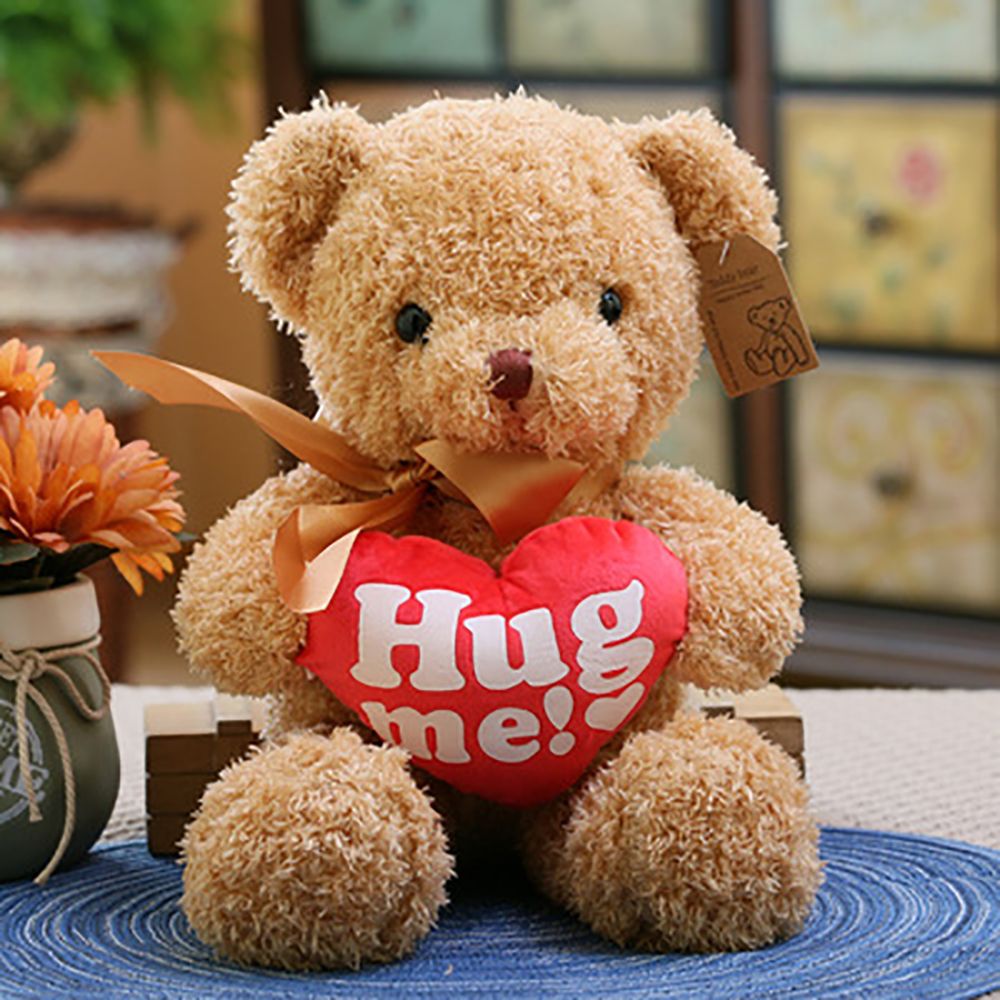 1PCS Kawaii Small Teddy Bears Plush Toys Stuffed Animals Fluffy Bear Dolls Soft Kids Toys-11.8/15.7 Inch Height