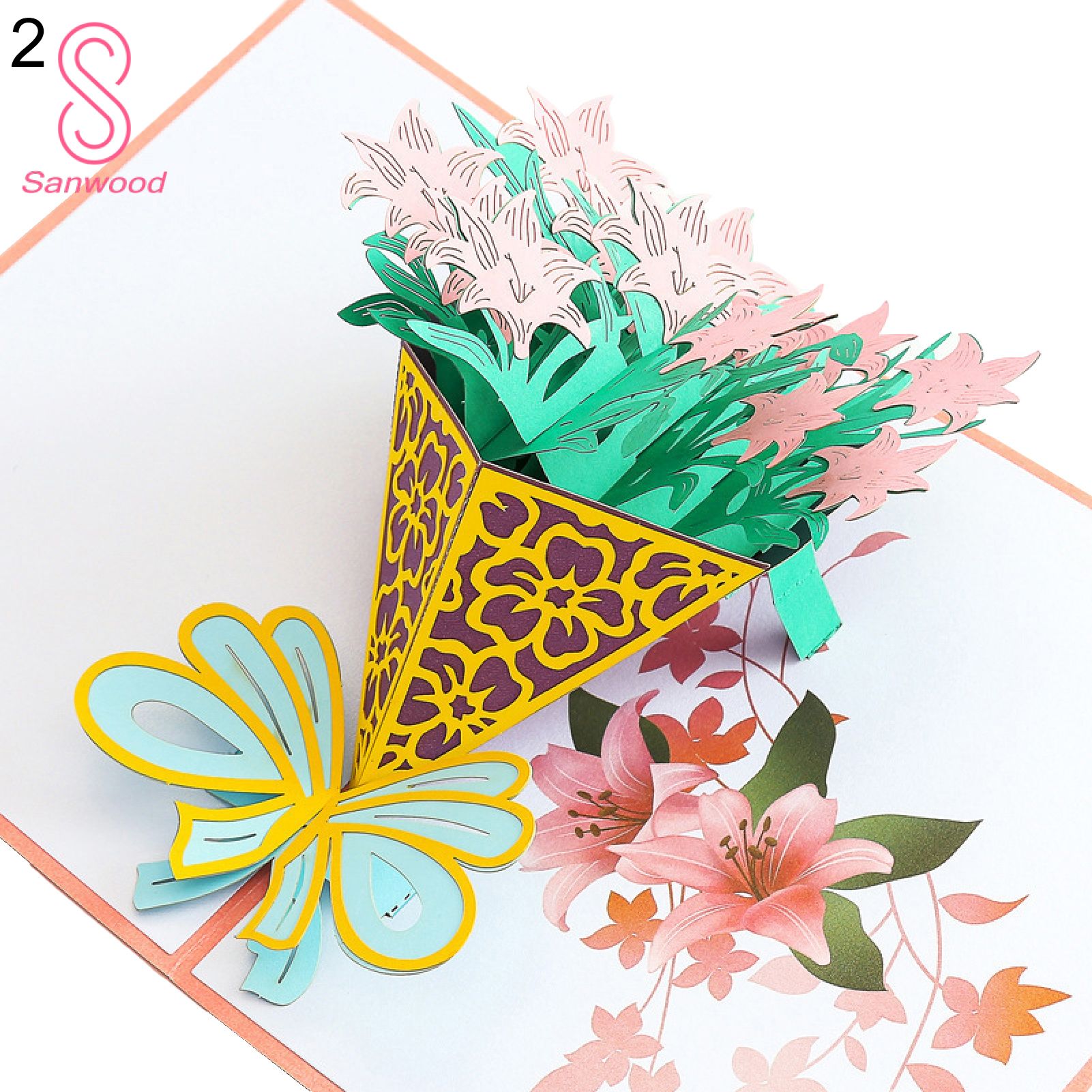 Greeting Card 3D Attrtive Blessing Card