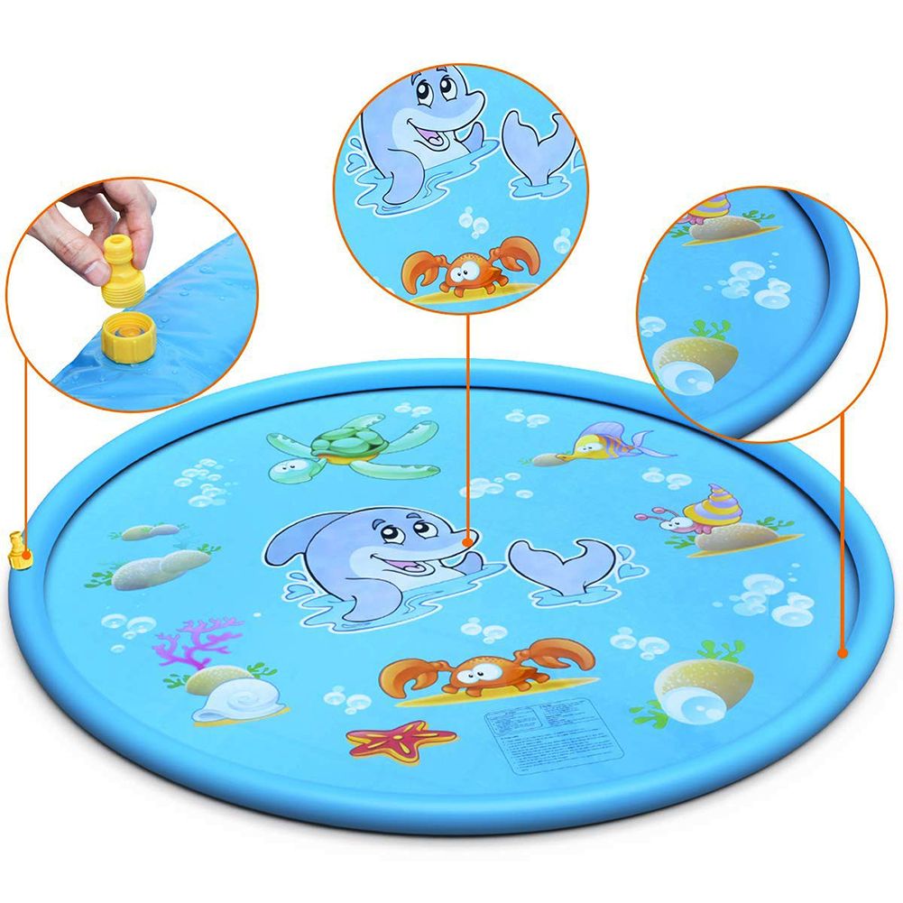 100/150/170cm Inflatable Outdoor Sprinkle Mat Summer Water Spray Carpet Toy
