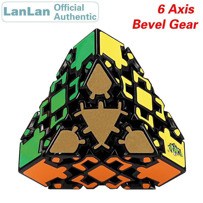 LanLan 6 Axis Bevel Gear Magic Cube Speed Puzzle Antistress Brain Teasers Educational Toys For Children