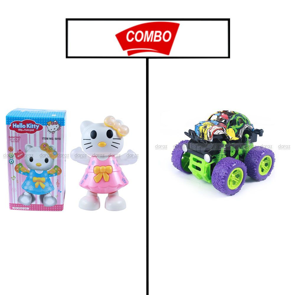 HELLO KITTY TOY FOR KIDS & RACING CAR TOY FOR KIDS COMBO PACK