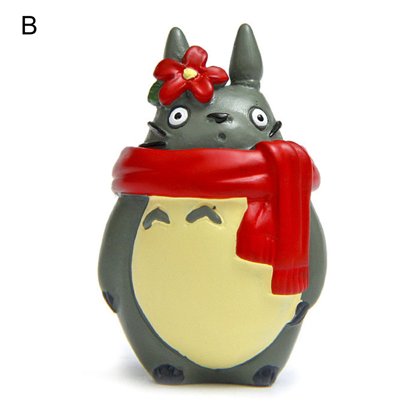 Vivid Model Figure Delicate Craft Resin Ghibli Totoros Scrarf Anime Figurine for Home