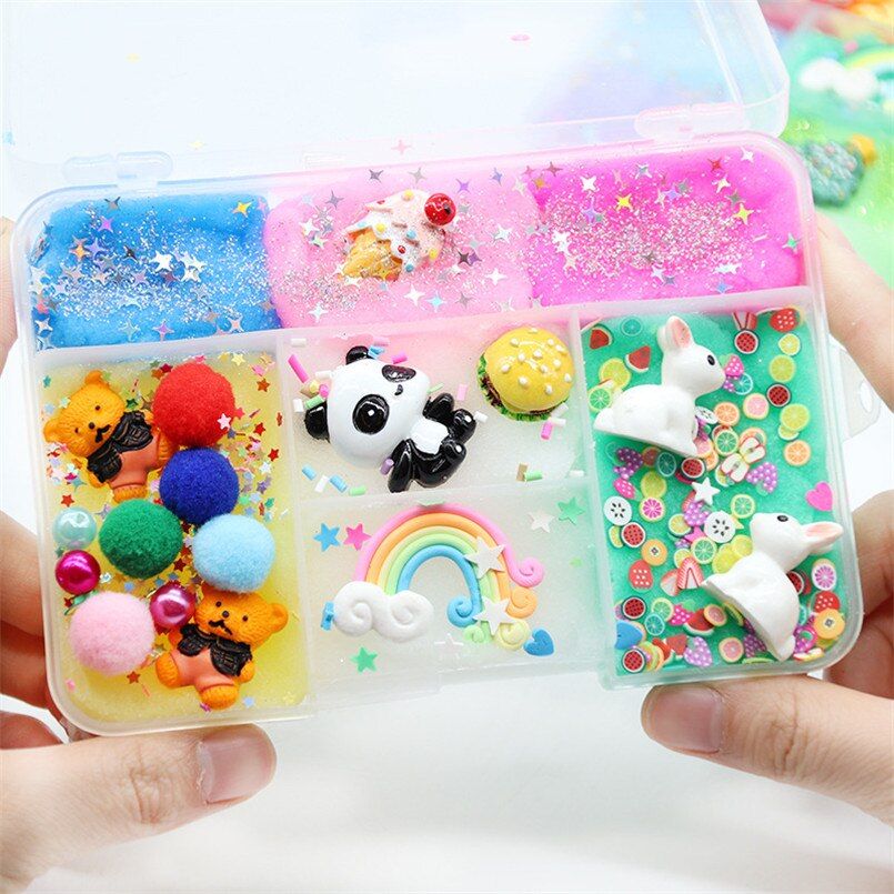 46 PCS Slime Supplies Accessories Kit Toys Foam Clay Children Making DIY Crafts Tools Slime Beads Funny Kids Toy Christmas Gift