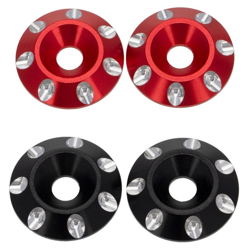2set Metal Tail Wing M3 Countersunk Screws Washers for 1/10 Scale Off Road Buggy Monster Truck RC Dift Cars,4 & 2