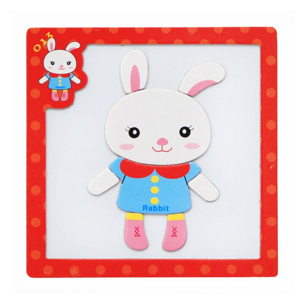 Wooden Children's Cartoon Puzzle Magnetic Puzzle Magnetic Small Puzzle