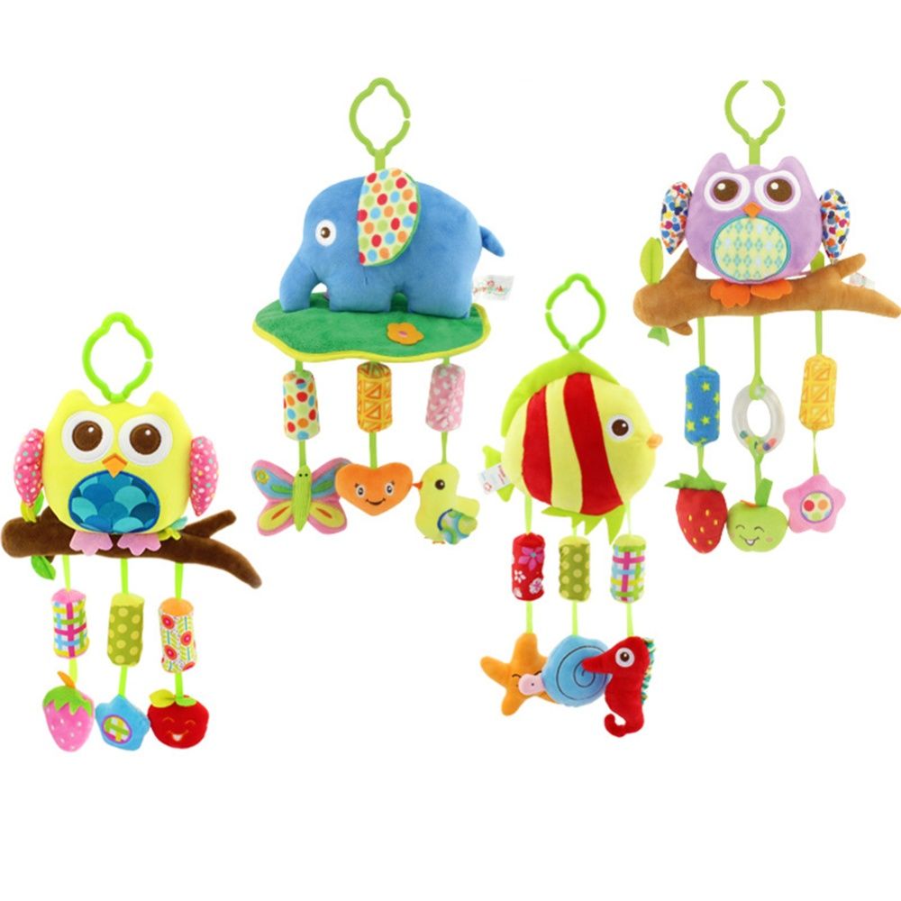 16 Inch Lovely Plush l Hanging Bells Baby Stroller Crib Activity oy for Boys and irls