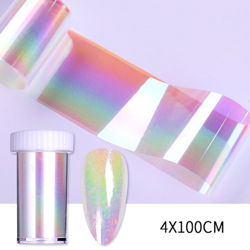 1 Bottle Of Mirror Effect Nail Foil Stickers Snake Pattern Nail Stickers  Dark Color Style Nail Art Decoration