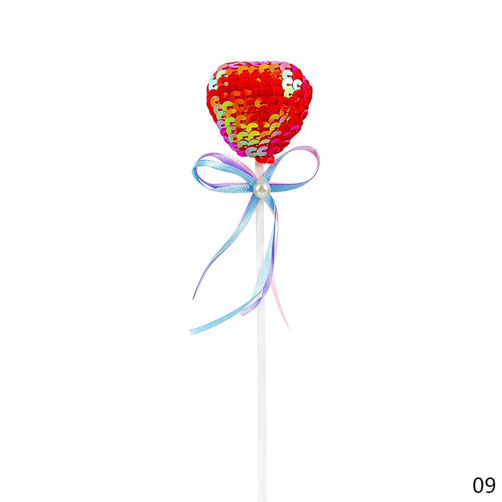 Paillette Lollipop Cake Topper Princess Theme Birthday DIY Cake Top Flags Decoration Cupcake Topper Party Supplies
