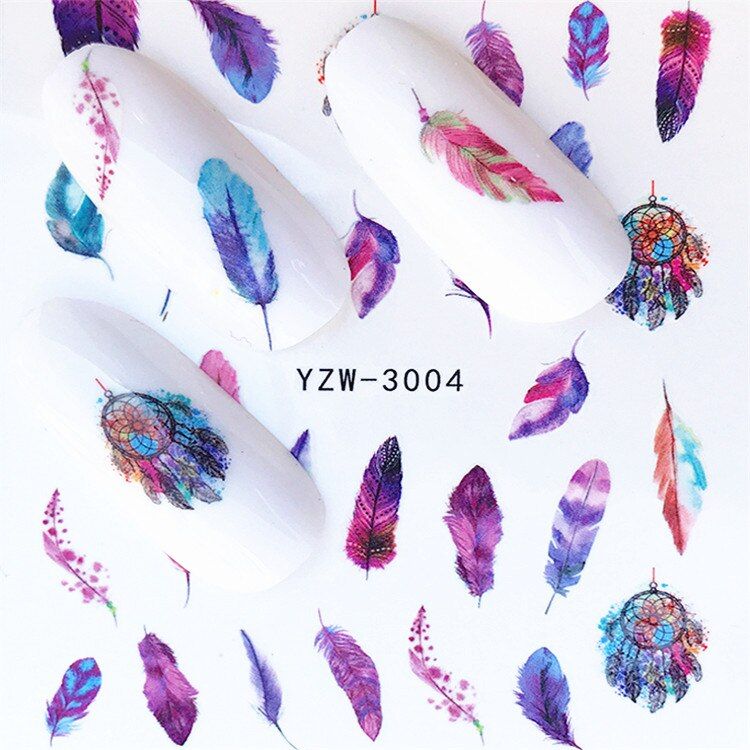 1 pcs Nail Sticker Water Decals Women White Flower Cat Butterfly Transfer Nail Art Decoration 2018 m2NS7