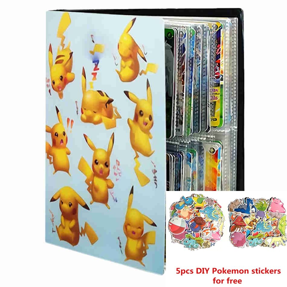 240PCS Game Pokemon Cards Album Book Cartoon Anime Card DIY Collectors Loaded List Holder Capacity Binder Folder Toys For Kids