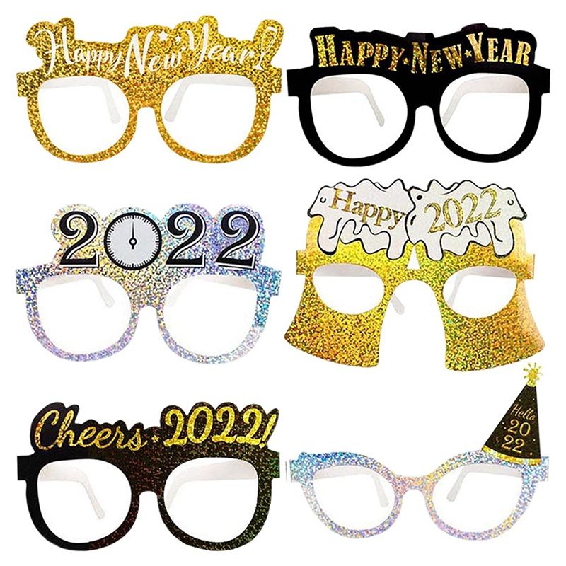 BRADOO Happy Year Eyeglasses Fancy Years Funny Party Glasses Celebration Party Favor for Year's Decorations