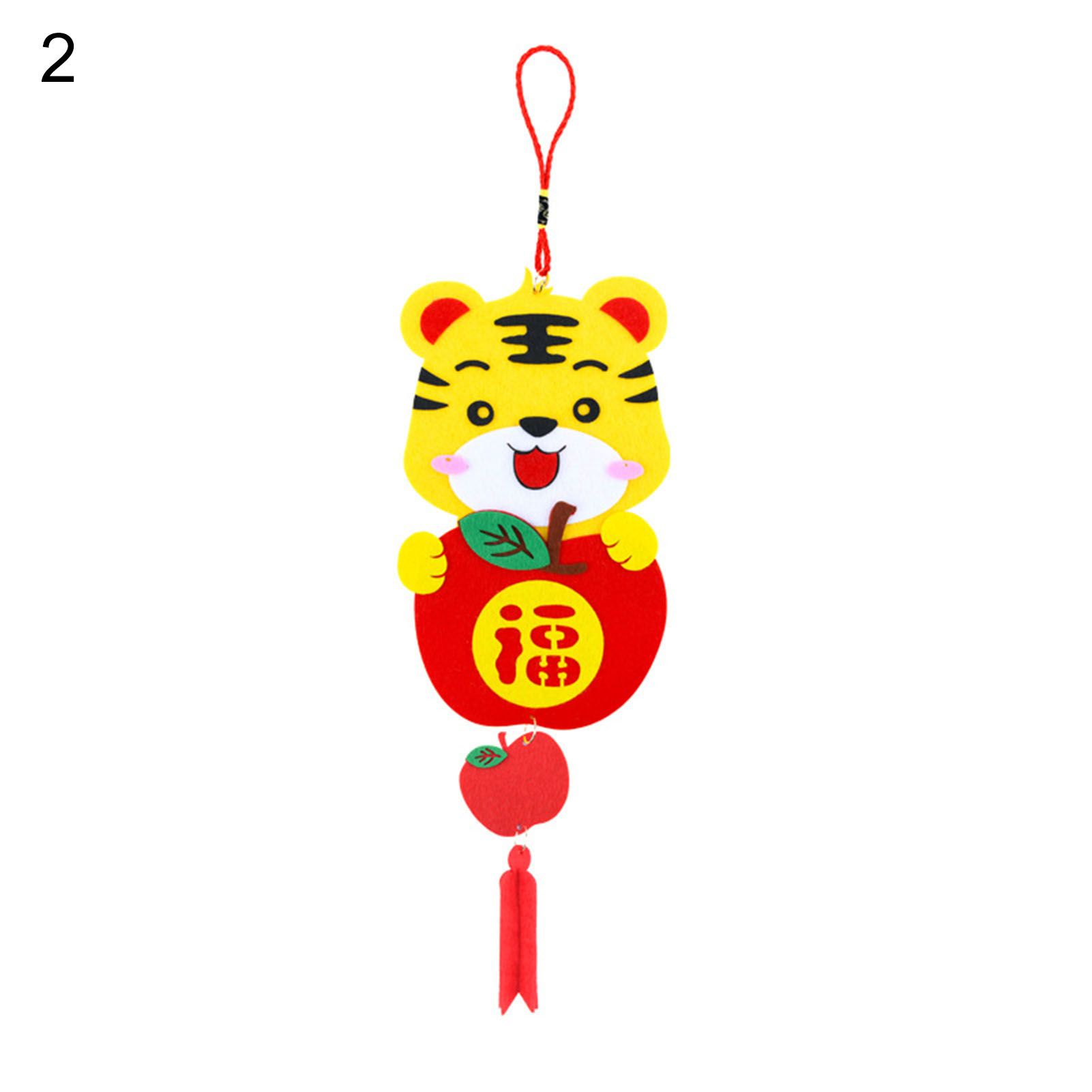 Spring Festival Ornament Super Soft Chinese New Year Decoration Tiger Hanging Pendant Gift