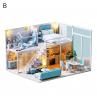 DIYniature Doll House Handmade LED Loft Apartment Building Model Kids Toy