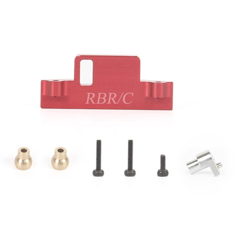 D12 CNC Metal Steering Group Assembly Steering Block Upgrades Accessories for WPL D12 1/10 RC Car Upgrade Parts,Red