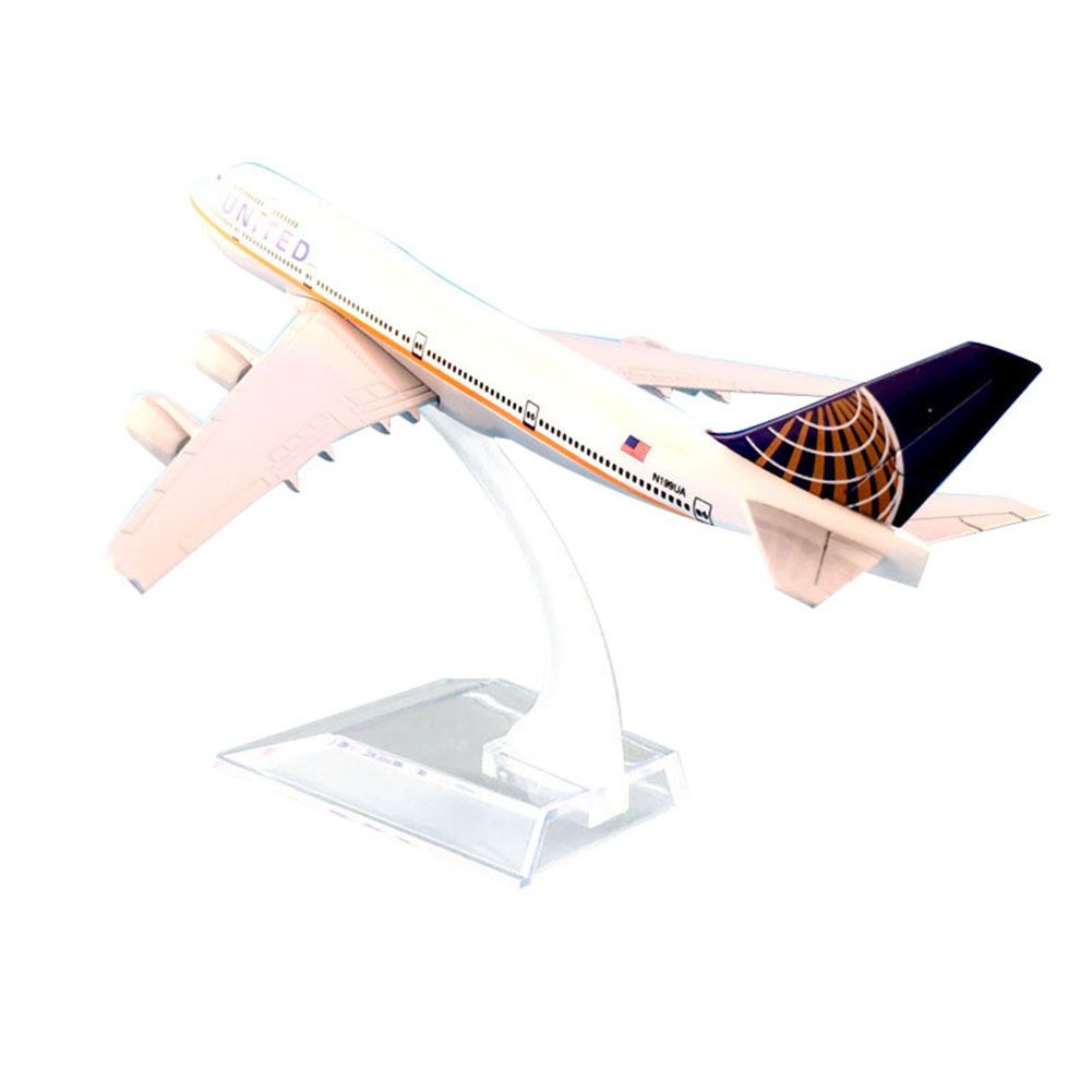 1/400 United Airliners B747 Diecast Alloy Airplane Plane Model Kids Toy Gift