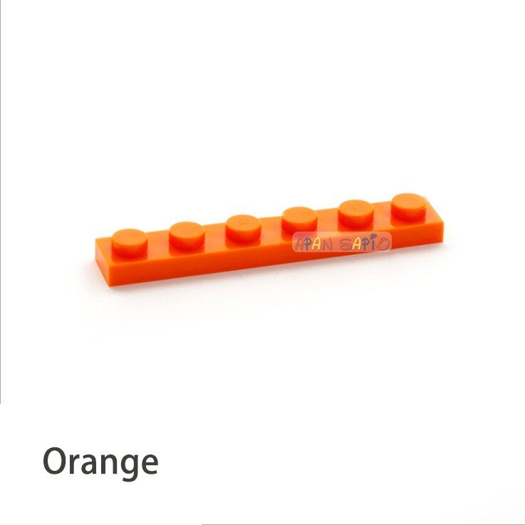 80pcs DIY Building Blocks Thin Figures Bricks 1x6 Dots 12Color Educational Creative Size Compatible With 3666 Toys for Children