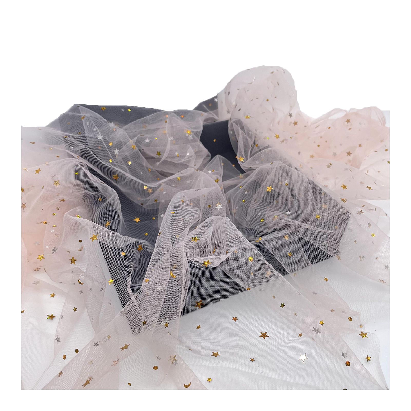 Tulle Roll Glitter Trimming Exquisite Workmanship Wrapping Ribbon