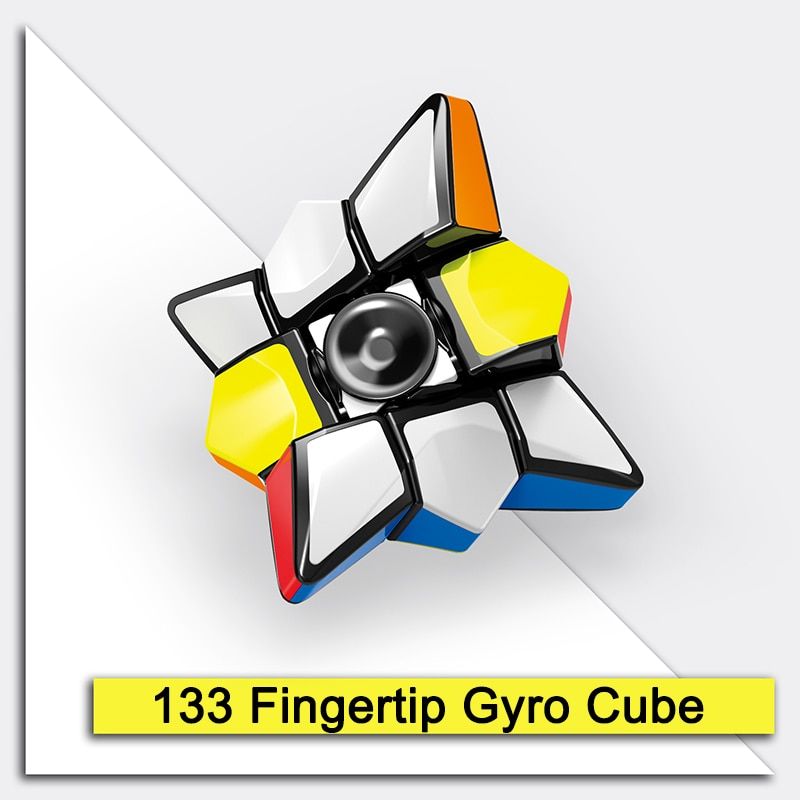 2nd 133 Fingertip Gyro Cube Decompression Toy ABS Cube Gyro Puzzle Finger Gyro Adult Toy Spinner Candy Color Children Gift