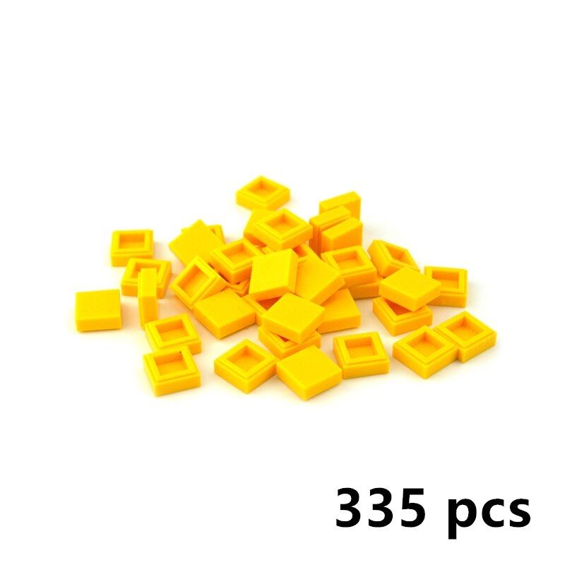 DIY Building Blocks Figure Bricks Ceramic Tile 1x1 Educational Creative Size MOC Bricks Smooth Flat Tiles Toys for Children