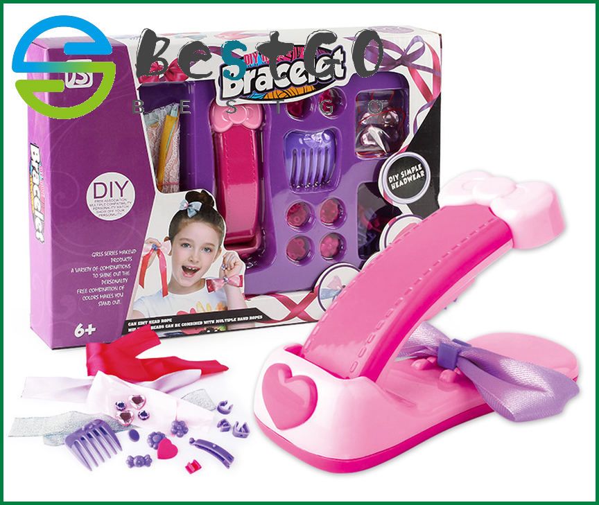 Children's handmade jewelry bow set braid diy headwear girl play house puzzle hand tool