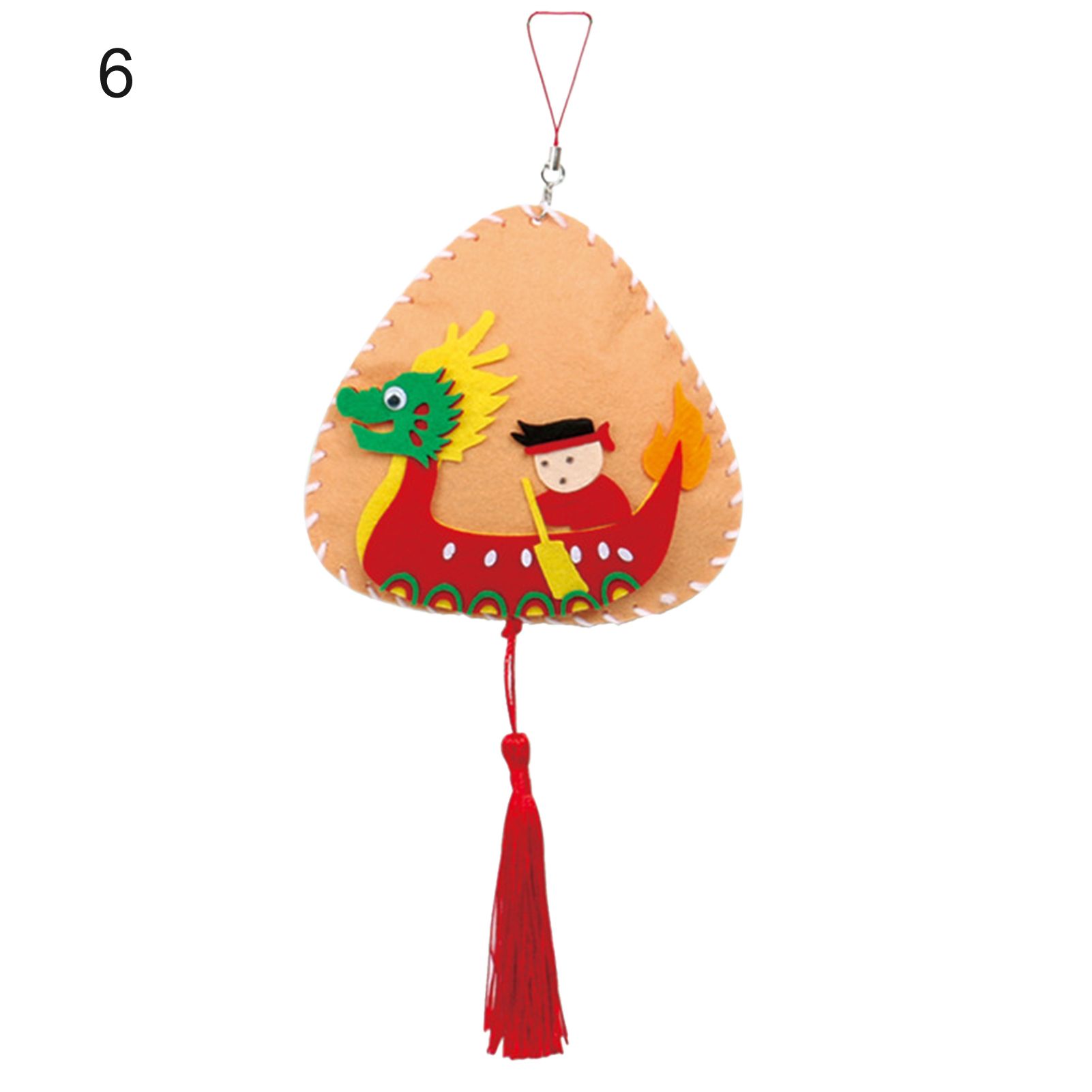 1 Set Kids Handcraft Kit Decorative Portable Smooth Surface Chinese Festival Pendant Craft Fabric Material Kit for Kindergarten