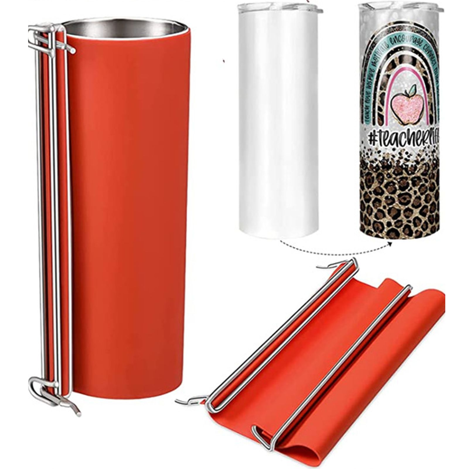 Heat Press Clamp Lightweight Stretchy Food-grade Tumbler Press Clamp