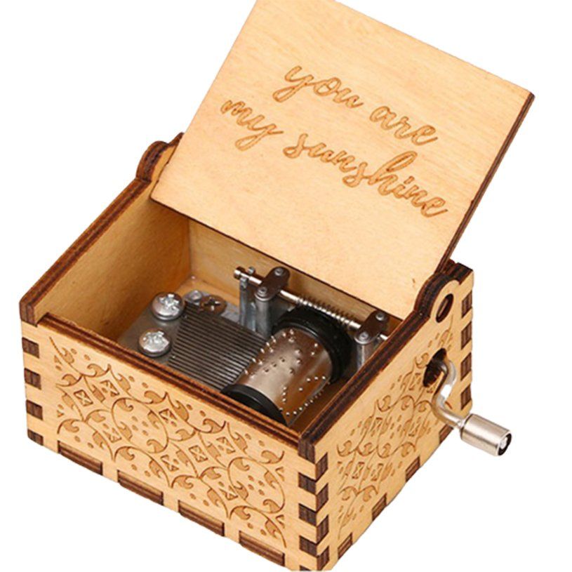1 pcs Wooden Music Box Musical Case Toys Kids Gifts Tool Wooden hand music box wooden music box Boxwood