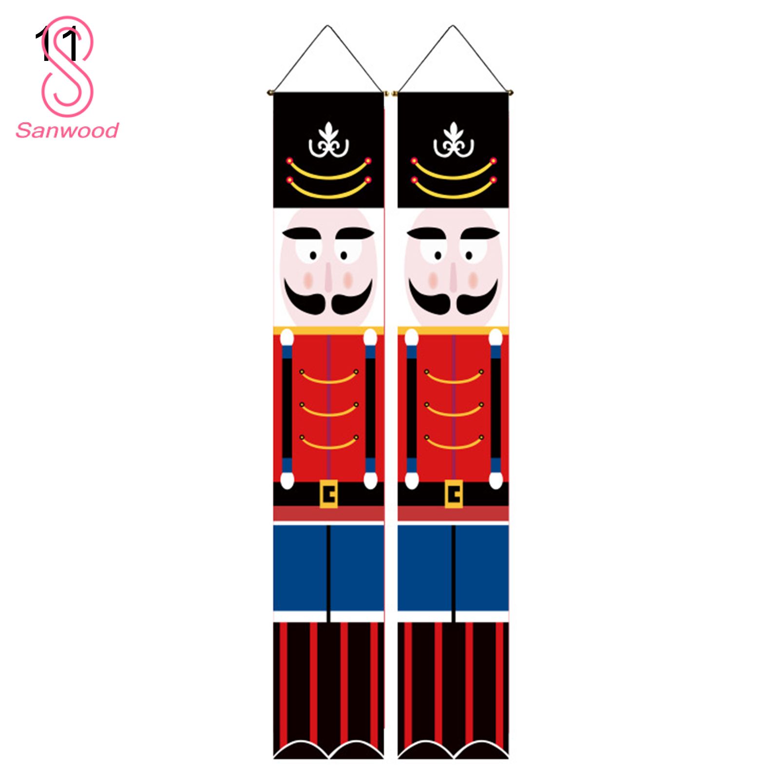 Christmas Banner Decorative Xmas Themed Front Door Hanging Banner
