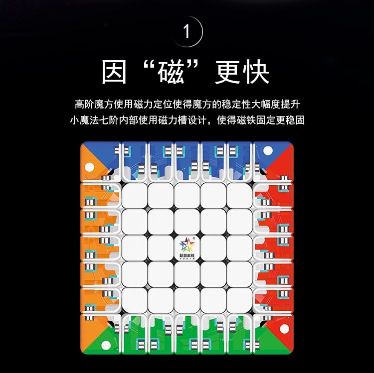 Yuxin Little Magic 7x7 M Magnetic Cube cubo magico Twist Puzzle Educational Toy Drop Shipping