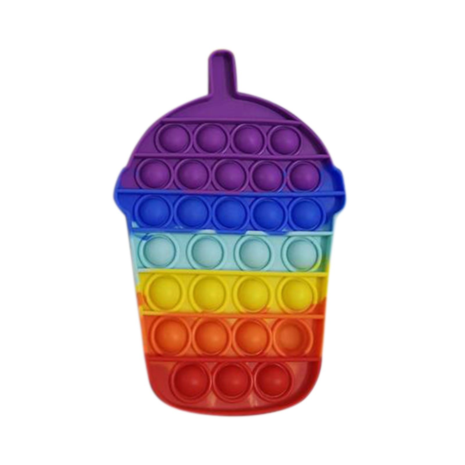 Rotation Floral Pop Fidget Reliver Stress Toy Rainbow Push Its Bubble Antistress Toys Children Sensory Toys To Relieve Autism