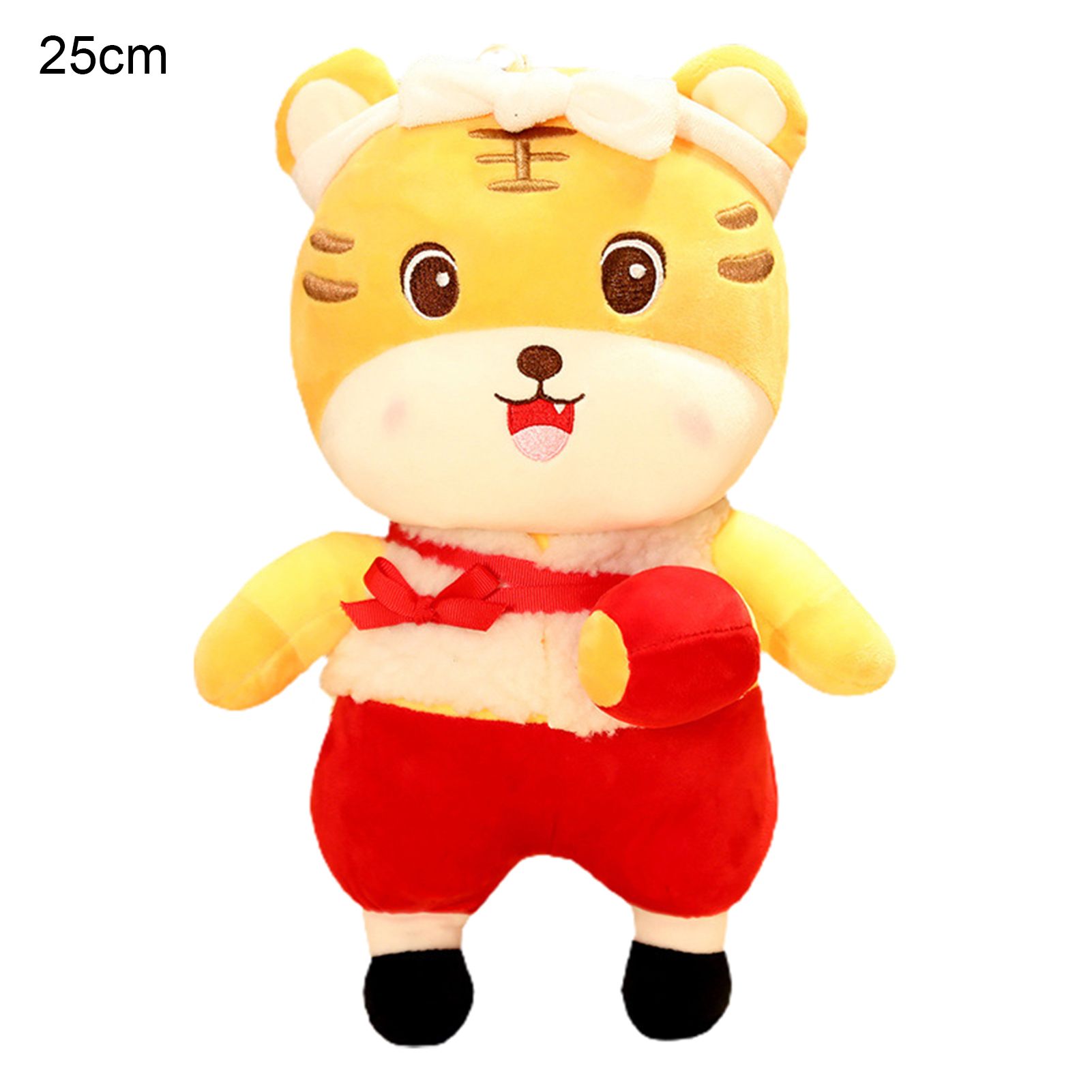Stuffed Toy Festive Good Resilience PP Cotton 2022 Chinese Red Tiger Plush Doll for Office